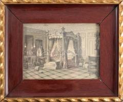 3 db selyemkép, jelzettek, dekoratív keretekben 31x28 cm-ig