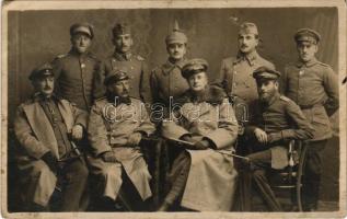 Első világháborús német katonák / WWI German military, soldiers. photo (tűnyomok / pinmarks)