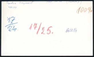1970 Tapolca bányavasút, hátoldalon feliratozott fotó, 8,5×14 cm