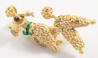 2 darab puli figurás bross, m: 4 cm