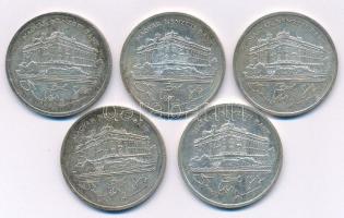 1992. 200Ft Ag "MNB" (5x) T:AU,XF patina