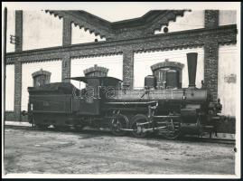 MÁV (Magyar Királyi Államvasutak) 370.029. számú mozdony, reprodukciós előhívás, 13×18 cm