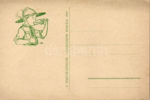 Scout eating; the Hungarian-Polish Scout Association s: Márton