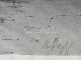 Olvashatatlan jelzéssel: Fekvő női akt. Tus, papír. 38x66 cm