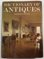 George Savage: Dictionary of Antiques. London, 1970, Barrie &amp; Jenkins, egészvászon kötés, kiadói papírborítóval, angol nyelven. Színes- és fekete-fehér képekkel, porcelán- és ezüst jelzések gyűjteményével gazdagon illusztrált kiadvány, jó állapotban.