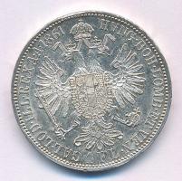 Ausztria 1861A 1Fl Ag "Ferenc József" kapszulában T:AU Austria 1861A 1 Florin Ag "Franz Joseph" in capsule C:AU Krause KM#2219
