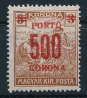 1921/25 Kisegítő portó 500K/3K a felülnyomat felül hiányos és vékonyabb