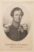 3 db uralkodókat ábrázoló metszet: III. Frigyes Vilmos (1770-1840) porosz király portréja, 2 db, egy...