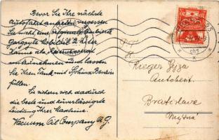 1929 Gargoyle Mobiloil motor oil advertisement (gyűrődés / crease)