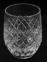 Kristály whiskey pohár készlet, 6 darab, egy minimális pattogzással, m: 9,5 cm