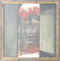 Koppány Attila (1947-): A torinói lepel. Akril, vászon. Jelzett a hátoldalán. 40x40 cm.