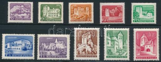 1960 Várak sor minden értéke XIII. B vízjellel (3Ft ujjlenyomatok / fingerprints)