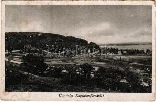 Káptalanfüred, Balatonkáptalan-fürdő (Balatonalmádi); látkép. Görög kiadása (fl)