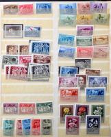 Sorok 1-2-3 példányban a 40+-es évekből 1970-ig 12 lapos nagy Schaubek csavaros berakóban