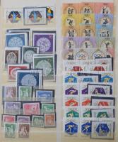 Sorok 1-2-3 példányban a 40+-es évekből 1970-ig 12 lapos nagy Schaubek csavaros berakóban