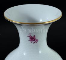 Herendi Apponyi mintás vázas. Kosárfonott felülettel, jelzett, hibátlan, m: 25,5 cm