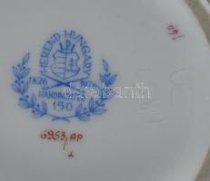 Herendi Apponyi mintás vázas. Kosárfonott felülettel, jelzett, hibátlan, m: 25,5 cm