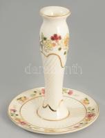 Zsolnay pillangó mintás gyertyatartó, jelzett, hibátlan, m: 14 cm