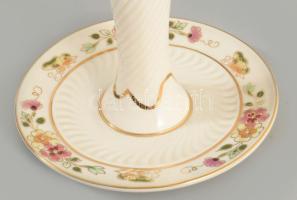 Zsolnay pillangó mintás gyertyatartó, jelzett, hibátlan, m: 14 cm