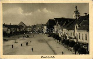 1940 Kézdivásárhely, Targu Secuiesc; tér, városháza. Kovács kiadása / square, town hall (EK)