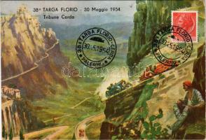 38. Targa Florio 30. Maggio 1954. Tribune Cerda / 38th Targa Florio, Italian public road endurance a...