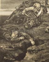 1868 Wágner Sándor (1838-1919) után Morelli Gusztáv (1848-1909) metszése: Csata után, a Honvédalbum ...