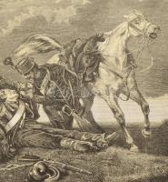 1868 Wágner Sándor (1838-1919) után Morelli Gusztáv (1848-1909) metszése: Csata után, a Honvédalbum ...