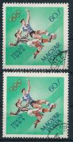 1964 Olimpia Tokió 60f a barna szín felfelé tolódott + támpéldány