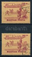 1965 A tenisz története 2 x 30f festékpötty bal oldalon illetve a tervező nevénél