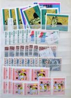 Afrika több példányos tétel, sorozatok, vágottak, blokkok, 16 lapos közepes berakóban