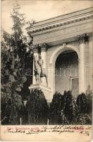 Kisbér, Báró Wenckheim emlékmű. Haslinger Mór kiadása (ázott / wet damage)