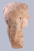 Jelzés nélkül: Női büszt. Terrakotta, 34 cm