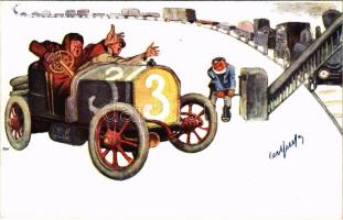 Automobile humour. B.K.W.I. 324-4. s: Carl Josef