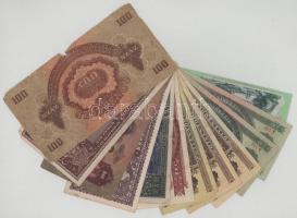 Vegyes, 12db-os magyar bankjegytétel T:F,VG