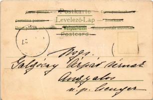 Tennis court with players. E.S.D. Serie 8070. litho s: F. Br. (gyűrődés / crease)