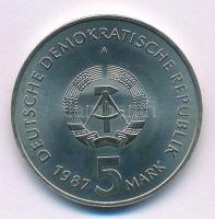 Német Demokratikus Köztársaság 1987A 5M Cu-Ni "Alexanderplatz" T:UNC GDR 1987A 5 Mark Cu-Ni "Alexanderplatz" C:UNC Krause KM#116