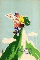 Jó turista hátizsákja - TOTÓszelvényt rejt magába'! Totó tippszelvény reklám 1954. / Hungarian ...