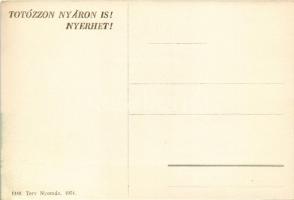 Jó turista hátizsákja - TOTÓszelvényt rejt magába'! Totó tippszelvény reklám 1954. / Hungarian ...