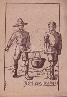 Camp lunch; K.E.G. scouting group s: Velősy B.