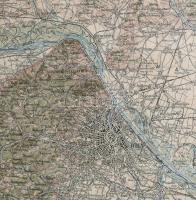 cca 1925 Bécs környékének katonai térképe, 1 : 200.000, Kartographisches, früher Militärgeographisch...