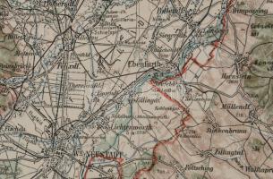 cca 1925 Bécs környékének katonai térképe, 1 : 200.000, Kartographisches, früher Militärgeographisch...