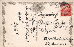 Húsvéti üdvözlet / Hungarian Easter greeting art postcard. Rotophot Budapest Nr. 6730-3. (EK)