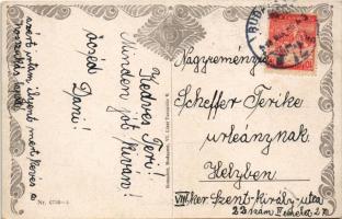 1918 Húsvéti üdvözlet / Hungarian Easter greeting art postcard. Rotophot Budapest Nr. 6730-4. (EK)