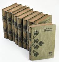 Rákosi Viktor összegyűjtött művei 9 kötet. Bp., é.n., Révai. Kiadói szecessziós egészvászon kötés, a borítókon kis kopásnyomokkal.