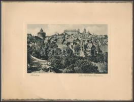 cca 1910-1930 Nürnberg leporello 10 fekete-fehér képpel. Kassel, Bruno Hansmann, 10 t