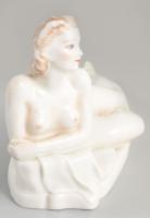 Drasche fekvő akt. Terv: Donner Mária Gertrúd (1902-1986). Jelzett, kézzel festett, alján ütődésnyom...