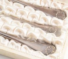 Orfévrerie Le Mondial francia háromrészes utazó evőeszköz készlet díszdobozban, jelzett, jó állapotb...