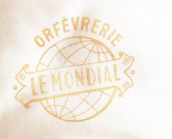 Orfévrerie Le Mondial francia háromrészes utazó evőeszköz készlet díszdobozban, jelzett, jó állapotb...