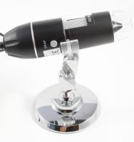 USB digitális mikroszkóp, tartóval, dobozában, leírással