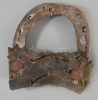 Gyógynövény mintával festett tányér garnitúra, jelzés nélkül, 6 darab, hibátlan, d: 20 cm